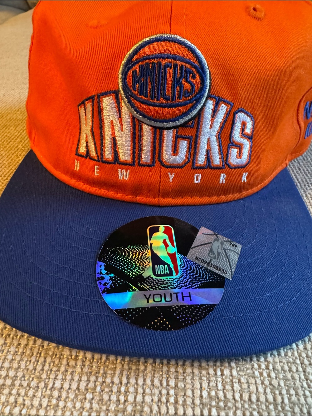 New York Knicks Youth Orange and Blue Baseball Hat - Picture 3 of 7